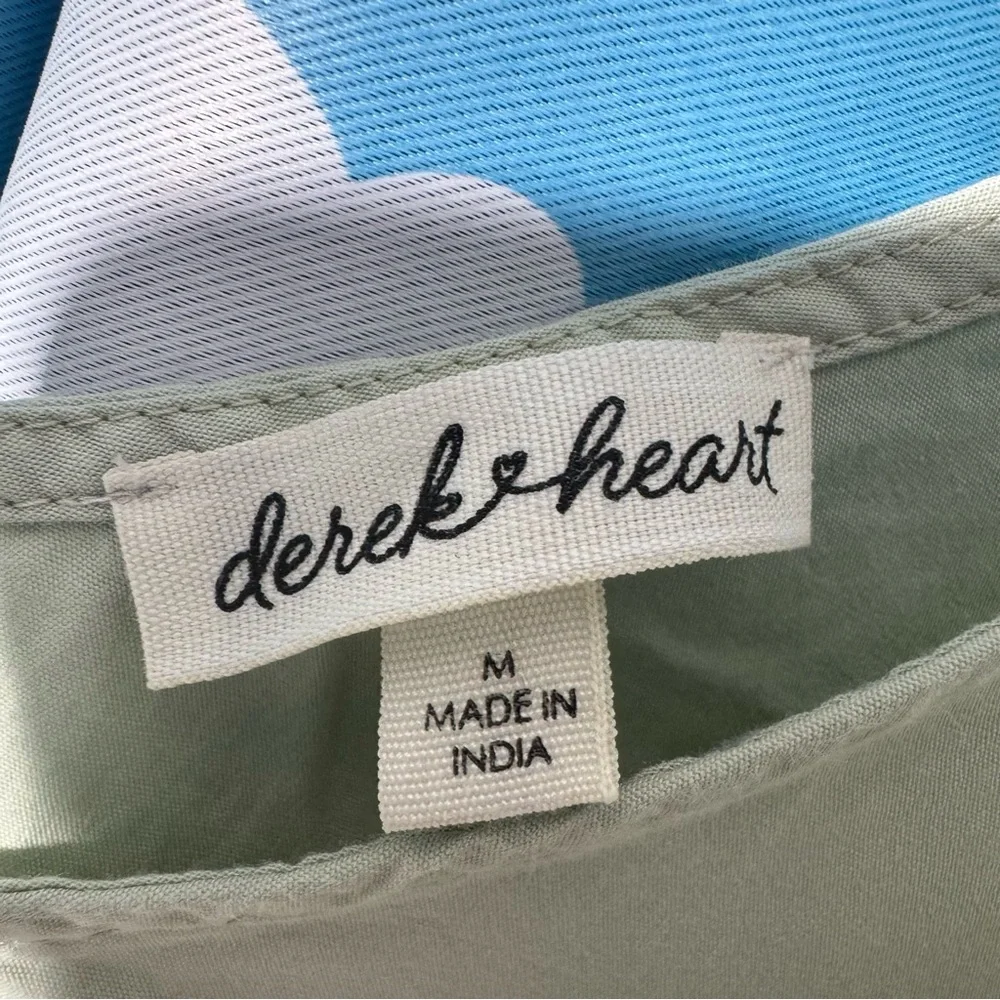 Derek Heart Mint Green Tiered Sundress Medium Cotton Sleeveless Mini Cottagecore